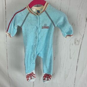 Vintage 1970s Carter’s terry cloth baby footie bodysuit newborn